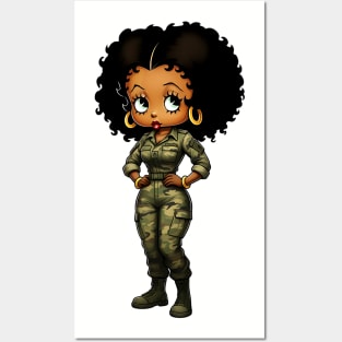 Betty Boop Military Uniform Posters and Art